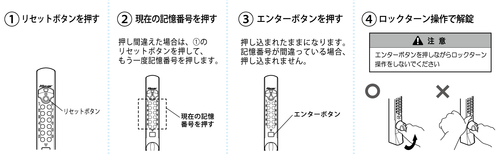 解錠操作